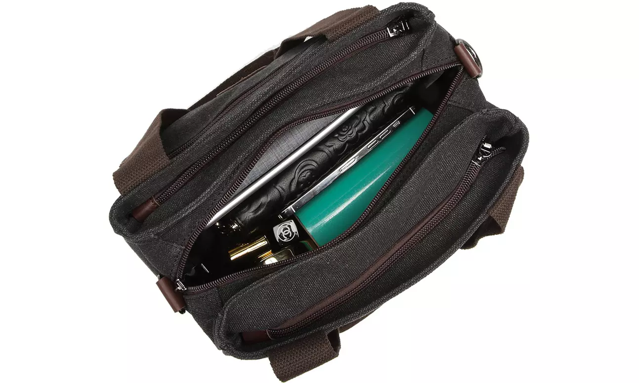 Kono Canvas Multi-Functional Crossbody Bag Shoulder Bag Hand Bag