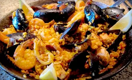 Tapas and Spanish Wine or Three-Course Paella Menu at Embrujo Flamenco Tapas Restaurant - Primary Image