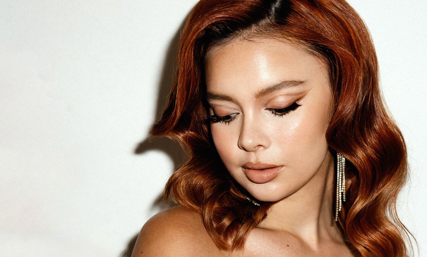 Image 1: Transform Your Hair with Partial or Full Highlights & Style