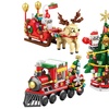 Image 1: Christmas Building Block Gift Set - Set of 3 Models, Compatible with Major Brands (Ages 6+)