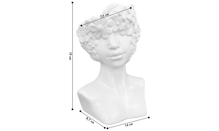 Image 10: Vaso decorativo a forma di mezzo busto femminile