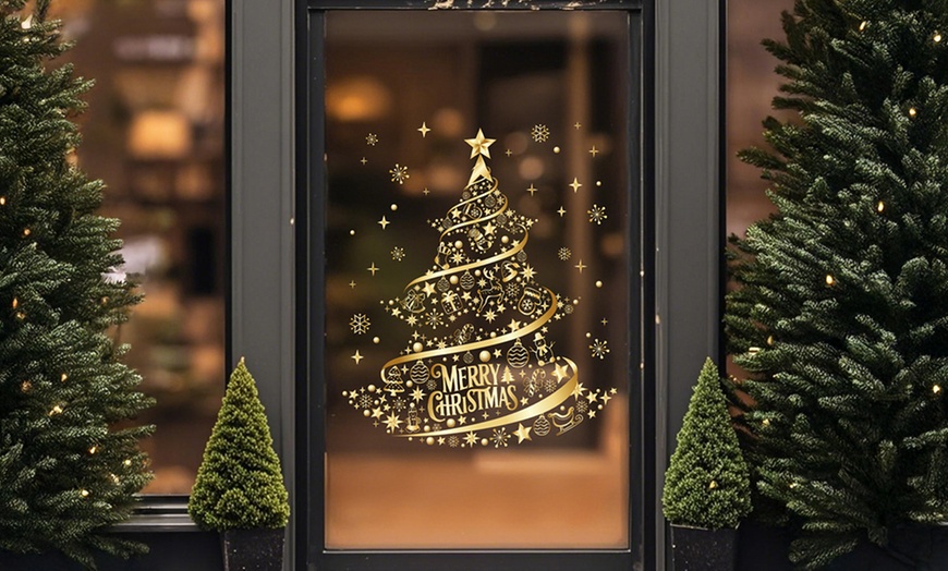 Image 4: 2er-Set Weihnachtsbaum-Aufkleber