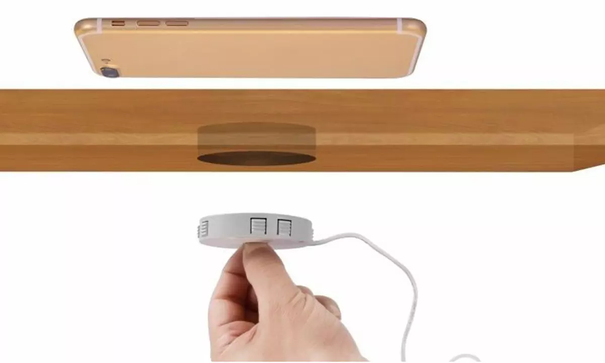 1 or 2 15W Mount In-Desk Wireless Fast Charging Pads