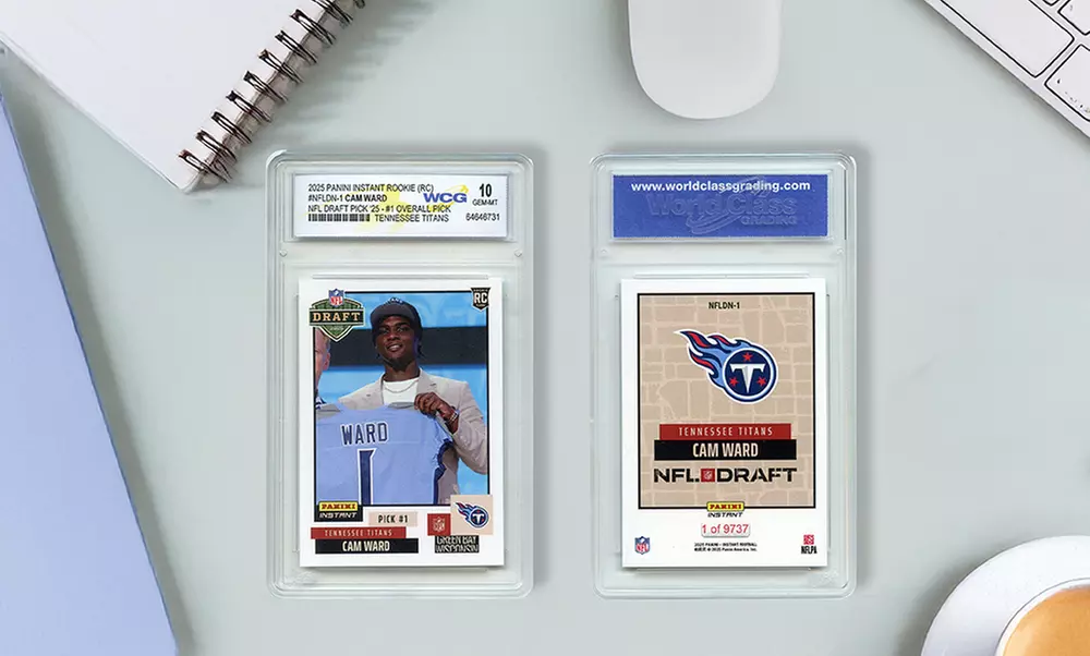 2025 Panini Cam Ward NFL Draft Pick #1 Rookie Card #NFLDN-1 - Graded Gem Mint 10 - Primary Image