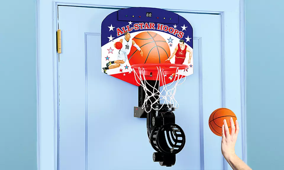 Over-Door Electronic Basketball Game with Automatic Ball Return - Primary Image