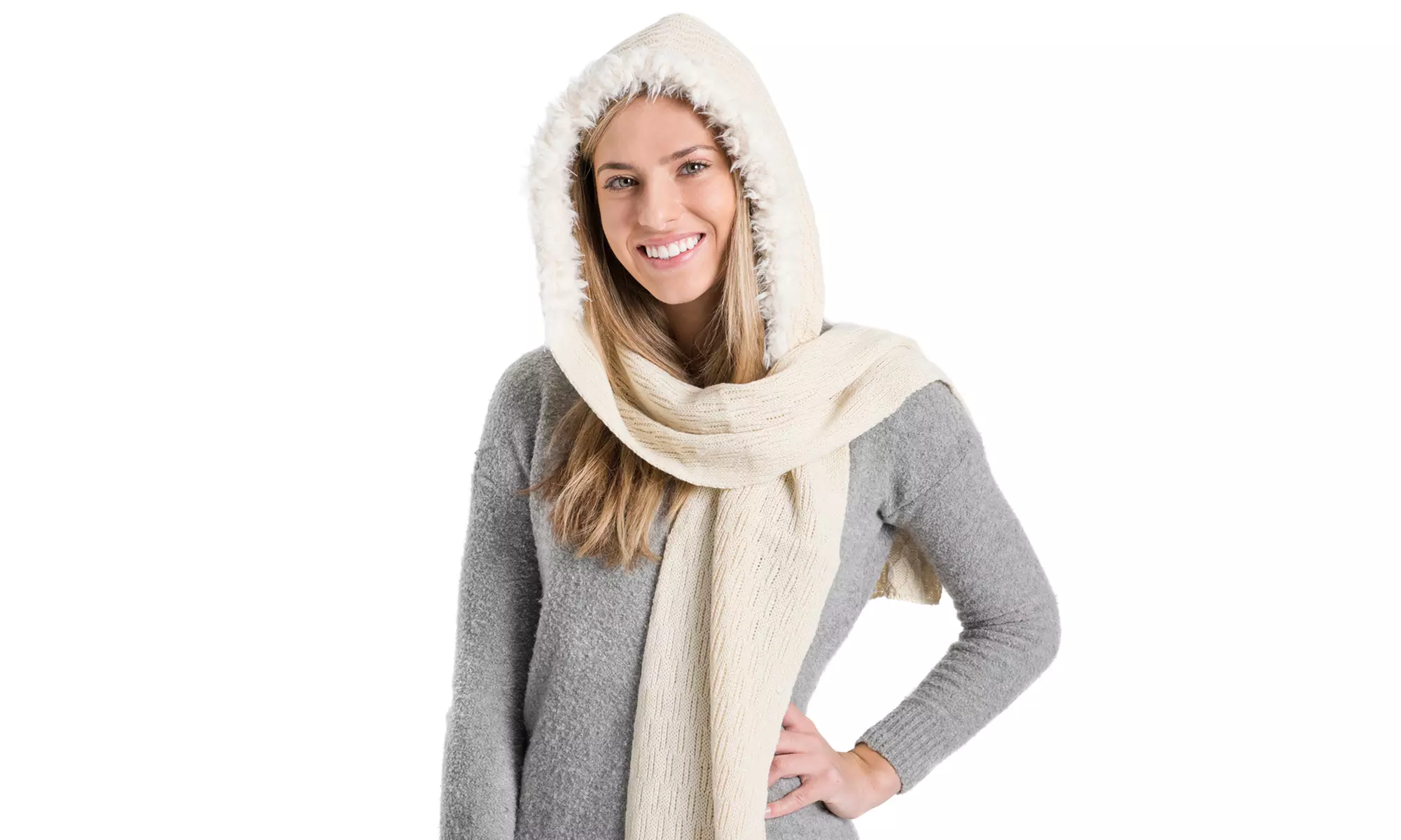 Muk Luks Women's Hooded Scarves - Second Medium