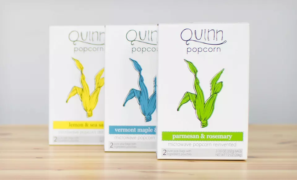 6-Pack of Quinn Microwavable Popcorn. Multiple Flavors Available. - Primary Image