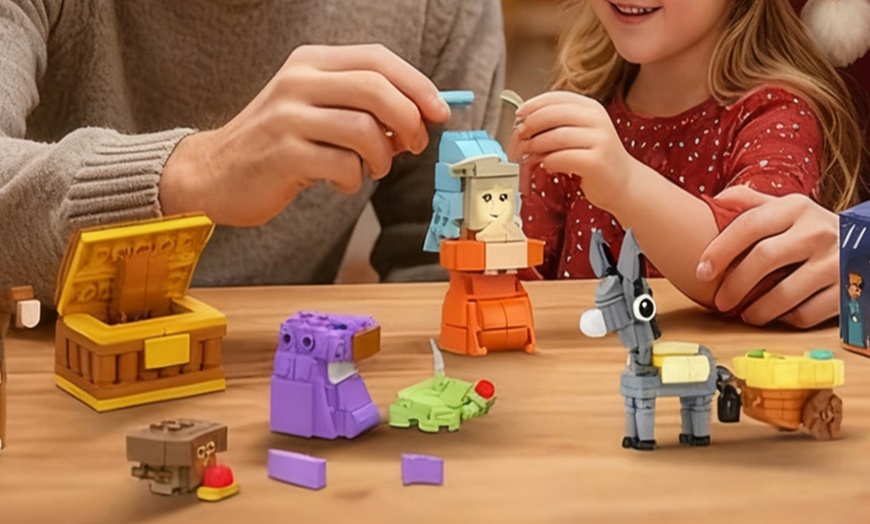 Image 3: Nativity Theme Building Blocks Advent Calendar