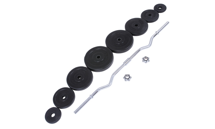 Image 4: EZ Curl Bar Set or Dumb-Bell Set