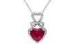 One, Two, or Three Dazzling Red Heart Pendant Necklace from Novadab (Up to 84% Off) - Second Medium