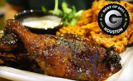$27 for a Caribbean Dinner with Tapas, Soup, Entrees, and Dessert for Two at Jamaica House (Up to $59.70 Value) - Primary Image