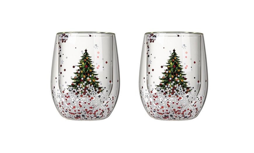 Image 2: Christmas Tree Glass Cups