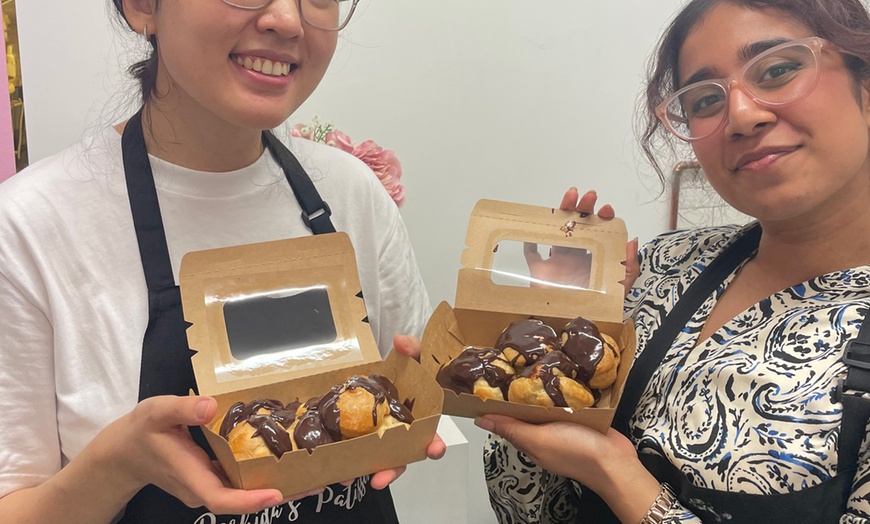 Image 18: French Macaron or Chocolate Profiteroles Baking Classes for 1 or 2