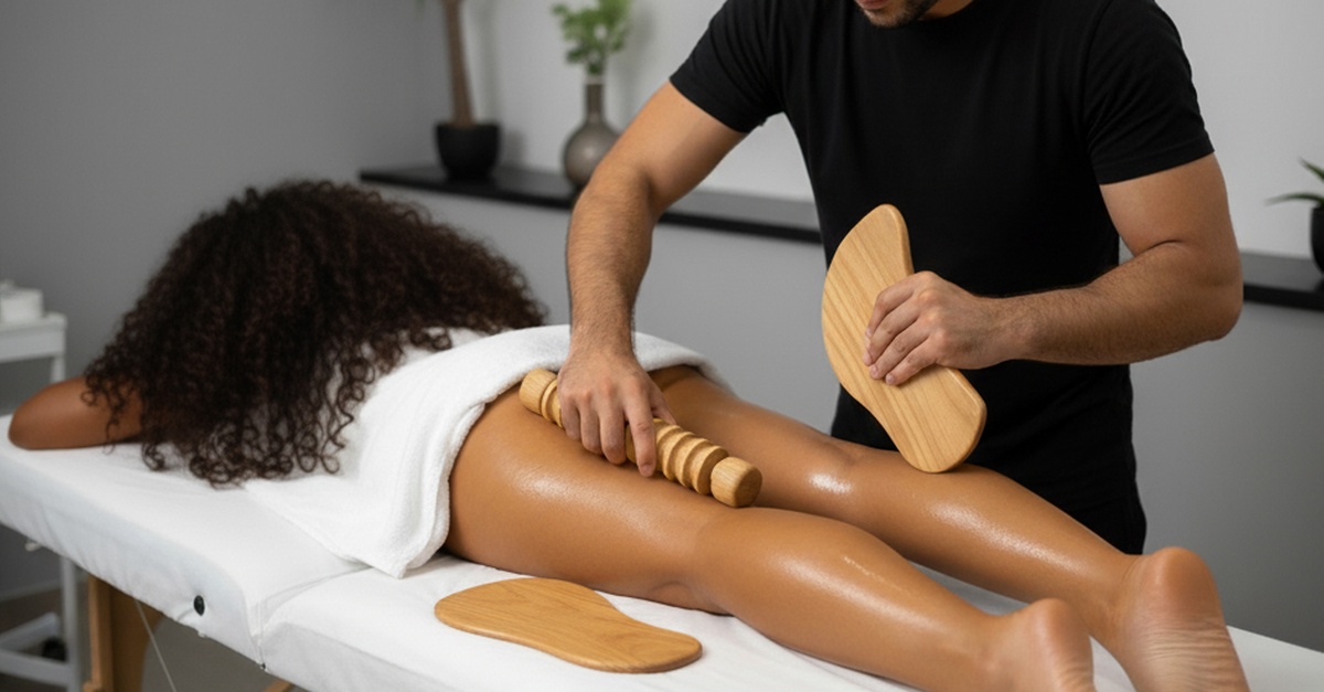 Masaje con bambú y maderoterapia en Barcelona