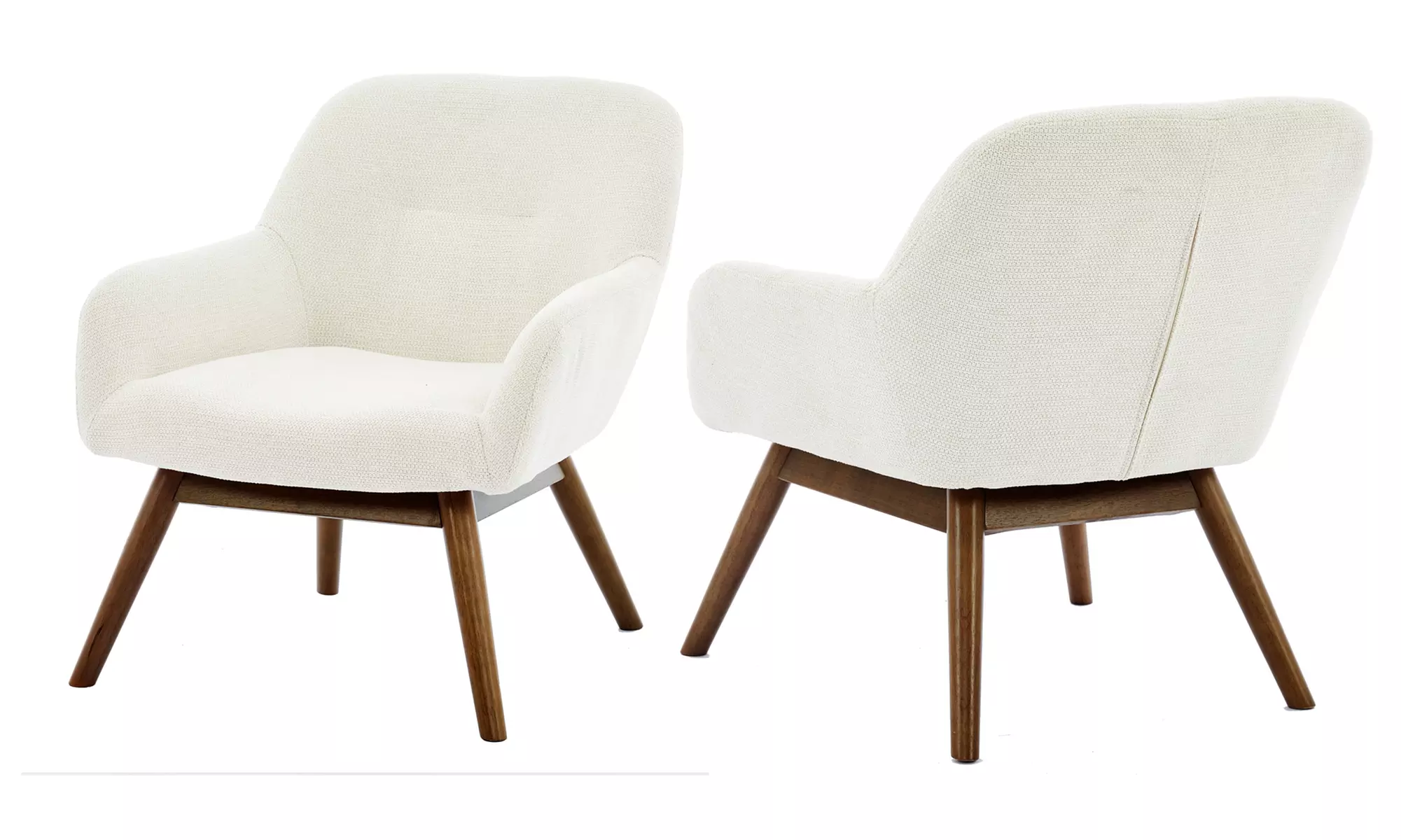 Poltrona scandinava con gambe in legno massello Doosense