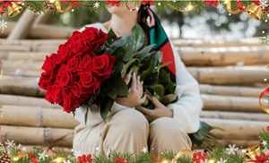 Long Stem Red Rose Bouquet from Rose Farmers, Christmas Special (Up to 69% Off)