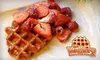 $7 for $15 Worth of Belgian Waffles, Crepes, and Gourmet Coffee at The Wafflery