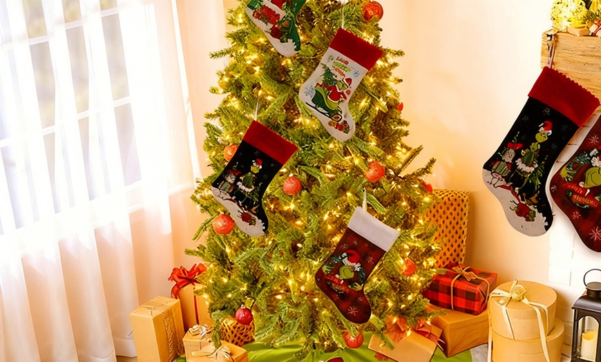 Image 3: Four Pack Grinch-Inspired Christmas Stockings
