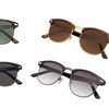 Image 1: Emblem Eyewear - Classic Half Frame Vintage Horned Rim Mens Womens Sunglasses