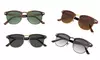 Emblem Eyewear - Classic Half Frame Vintage Horned Rim Mens Womens Sunglasses