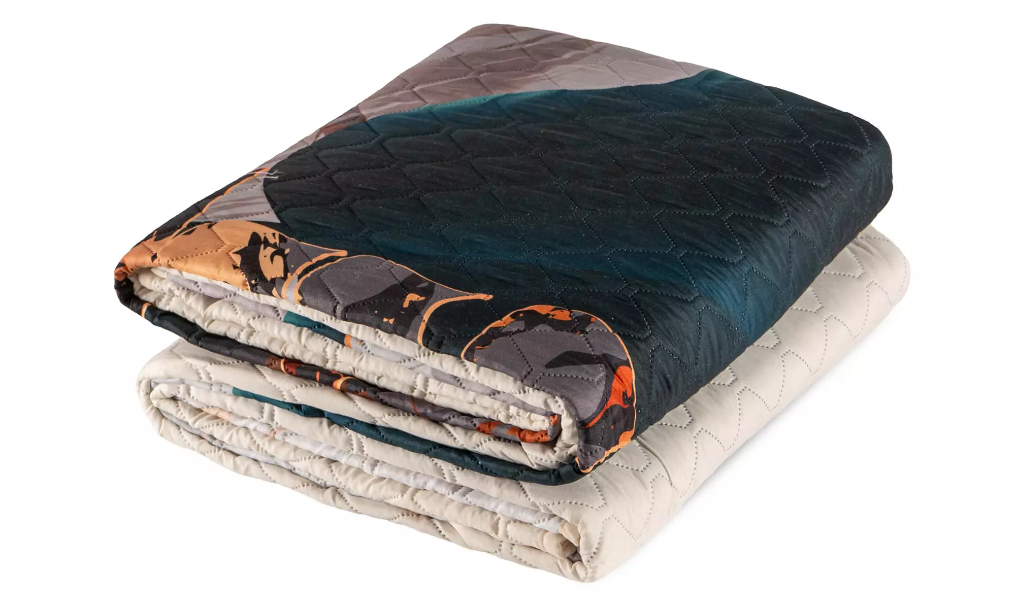 Leichte Steppdecke mit 3D-Digitaldruck für Queen-Size-Bett