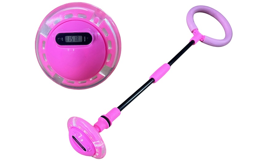Image 4: Ankle Skip Ball with Counter Flashing Light-Up Wheel for Kids
