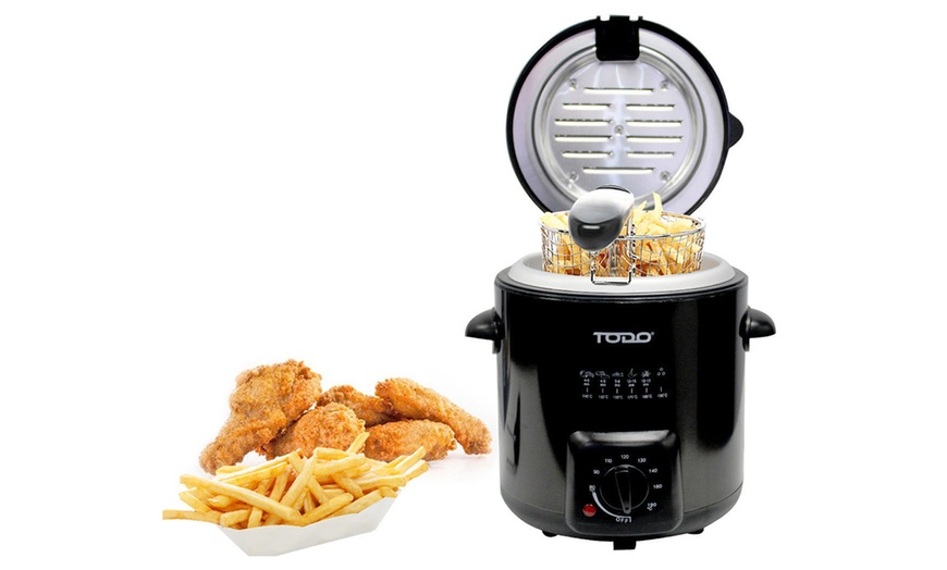 Image 3: TODO 0.9L Deep Fryer Stainless Steel Housing