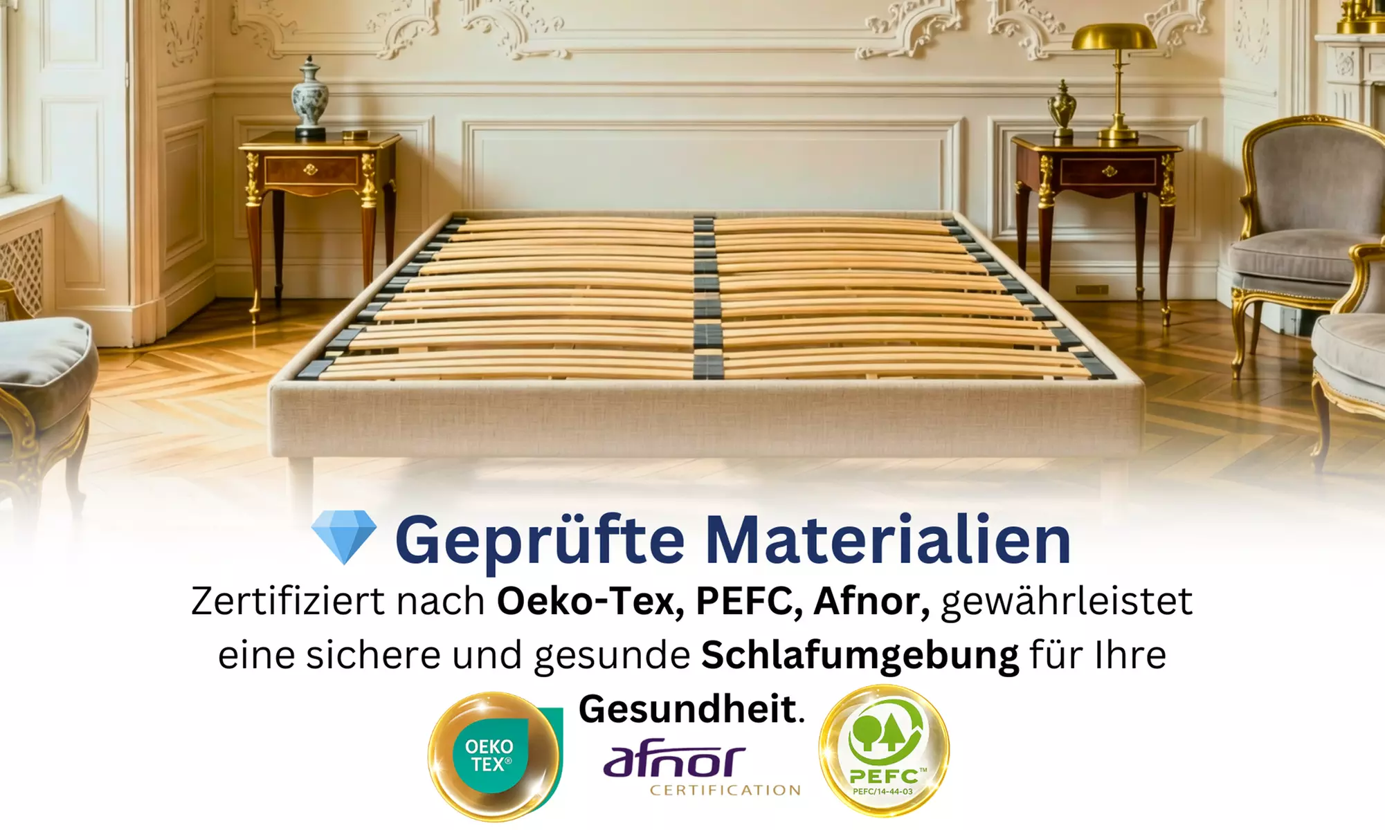 Bettgestell ANTHRA opt. mit Matratze