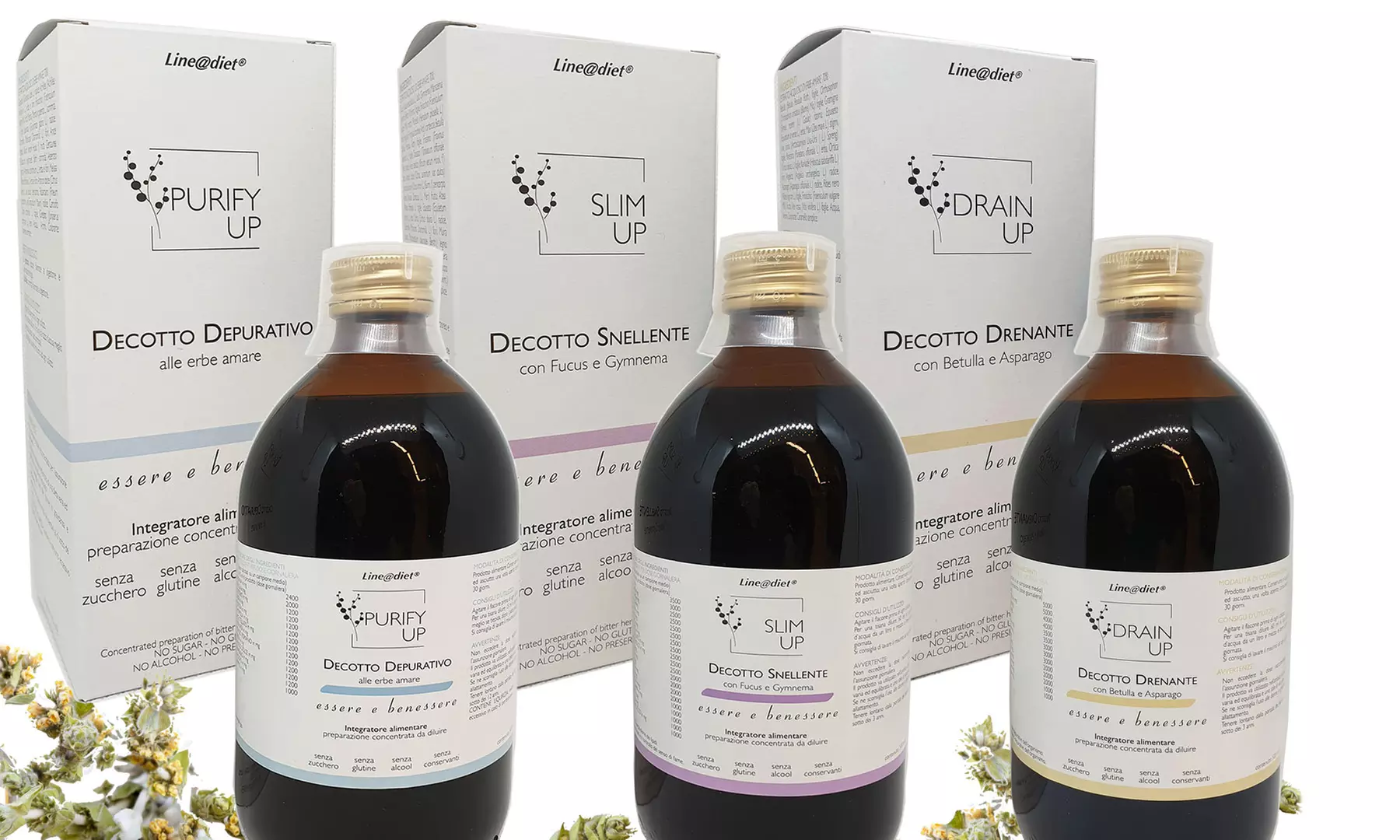 Fino a 3 flaconi di decotti Line@Diet, disponibili in 3 tipologie - Primary Image