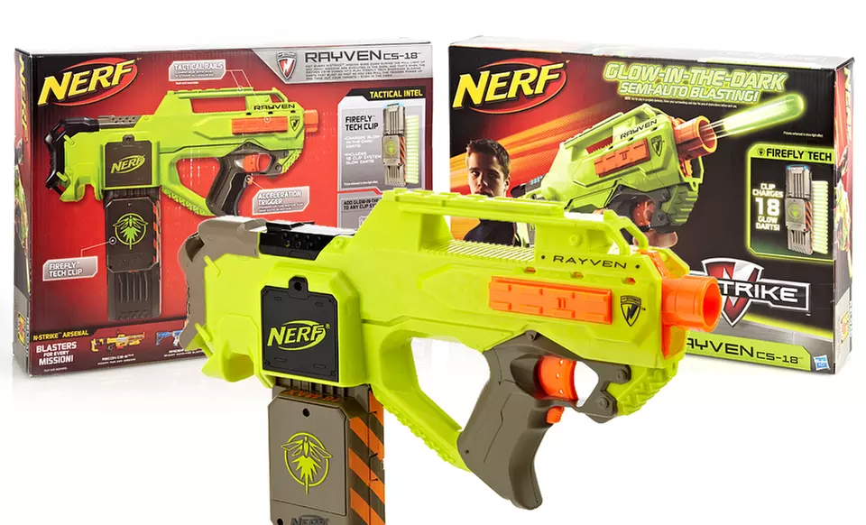 $17.99 for a Nerf N-Strike Rayven CS-18 Blaster ($39.95 List Price). Free Shipping. - Primary Image