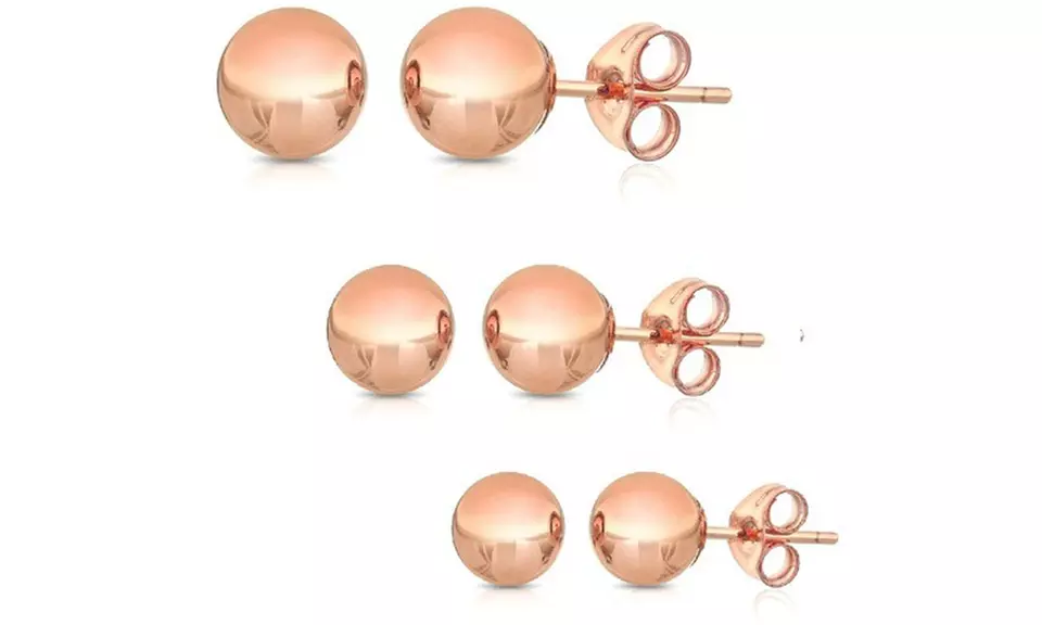 345MM Ball stud Earrings 14K Gold by Moricci