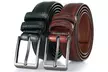 Gallery Seven Mens 2 Pack Genuine Leather Dress Belt Enclosed in a Gift Box - Second Medium