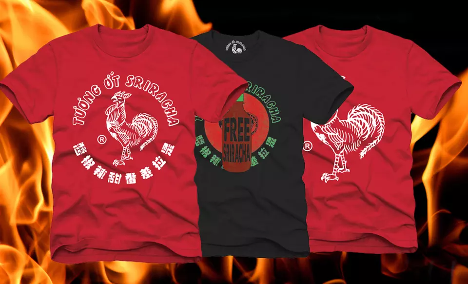 Sriracha-Themed Men's T-shirts. Multiple Designs Available. Free Returns. - Primary Image