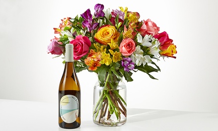 Smiles & Sunshine Bouquet with White Wine - FTD