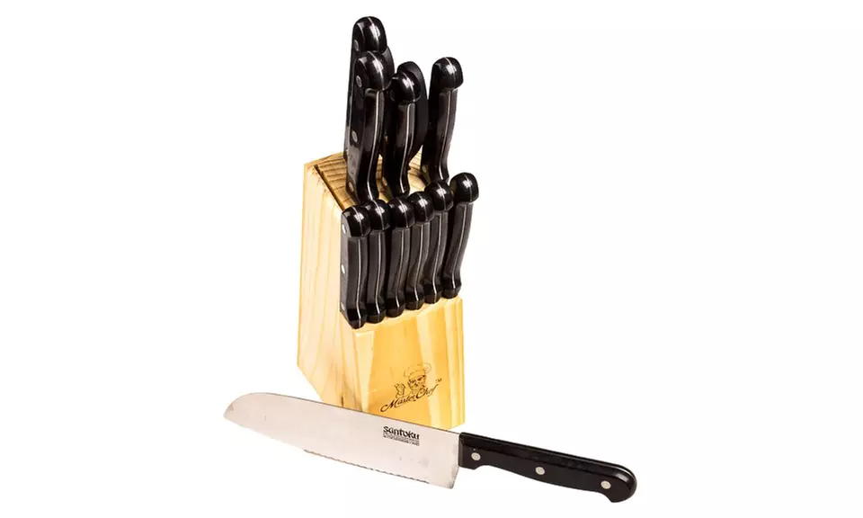 Kitchen Utensil and Knife Set with Wooden Knife Block (29-Piece) - Second Medium