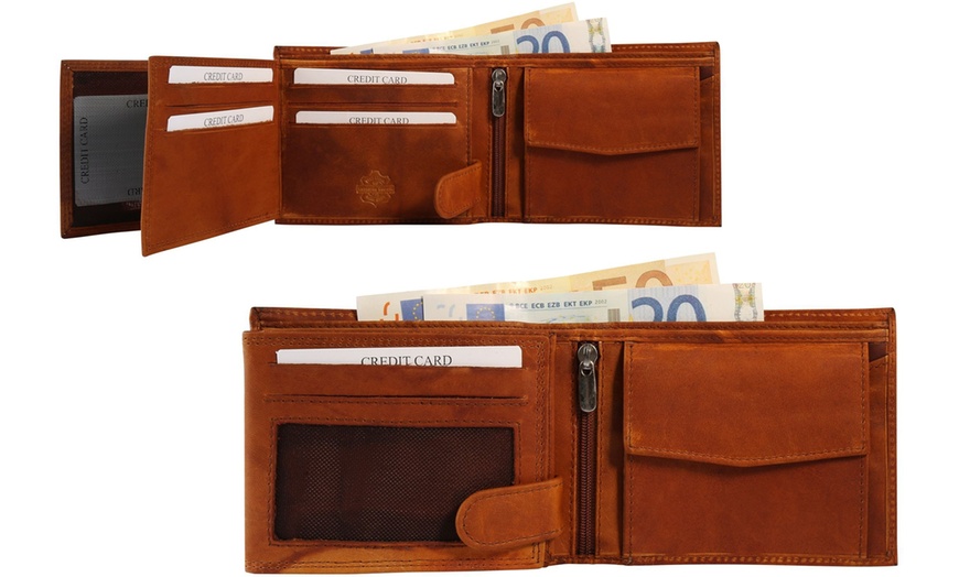 Image 8: Leonardo Verrelli Herren-Geldbörse aus Echtleder mit RFID-Schutz