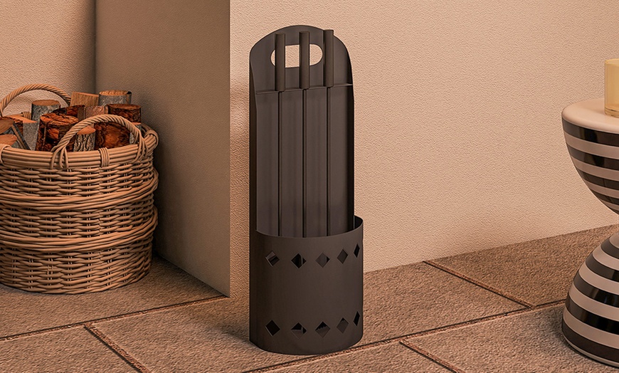 Image 1: Outsunny Fireplace Companion Set