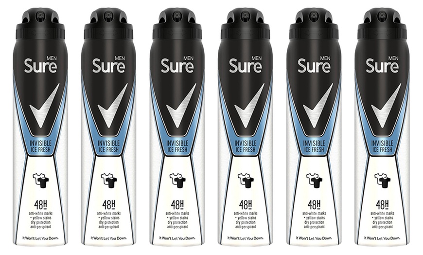 Image 6: Six-Pack of Sure for Men Antiperspirant Body Spray Deodorant