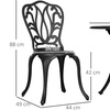 Image 15: Outsunny 3 Piece Garden Bistro Set