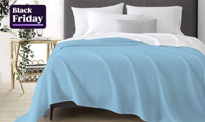 100% Egyptian Cotton Waffle Blanket 