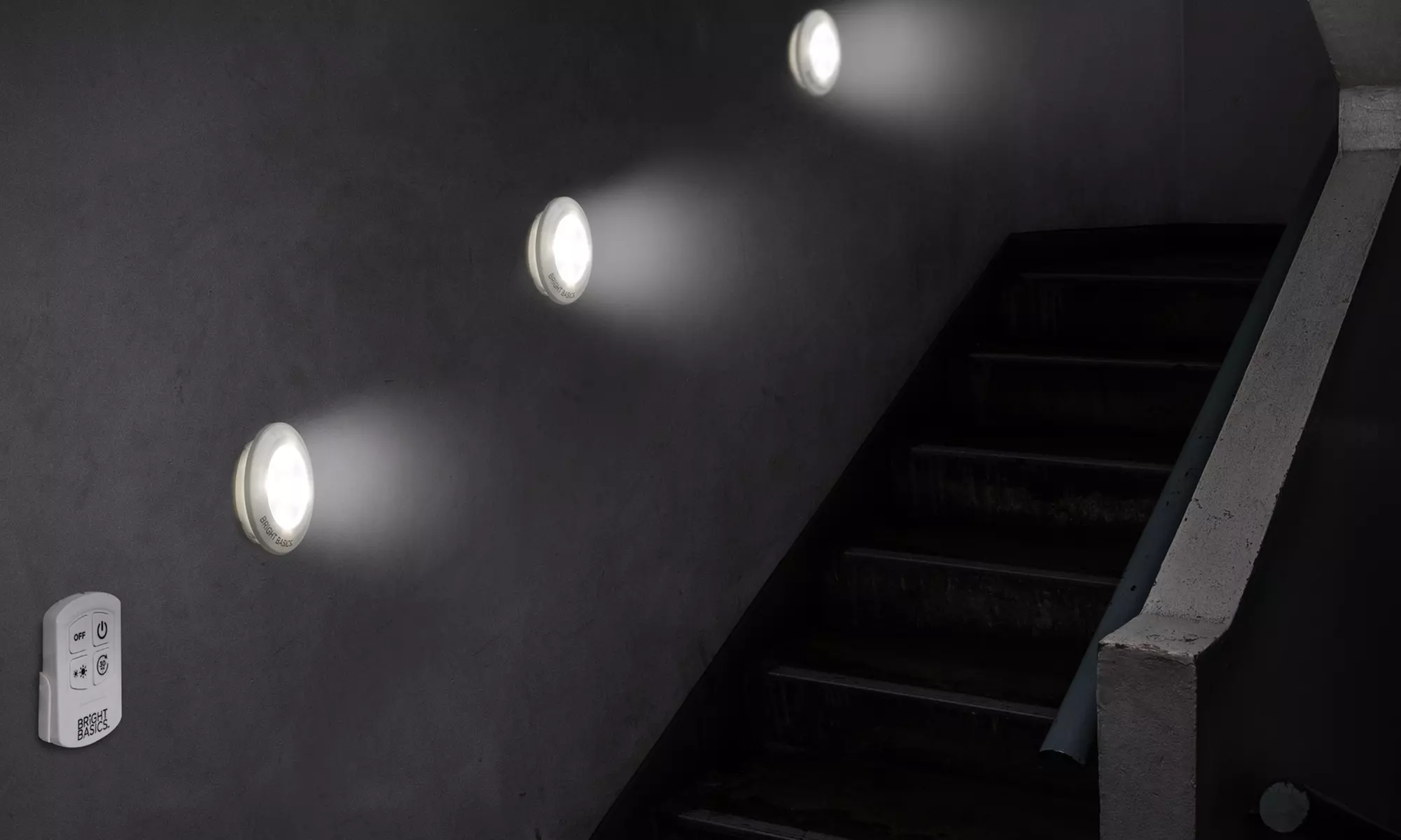Bright Basics Ultra Thin Wireless LED Puck Lights with Remote Control (3-Pack) - Primary Image