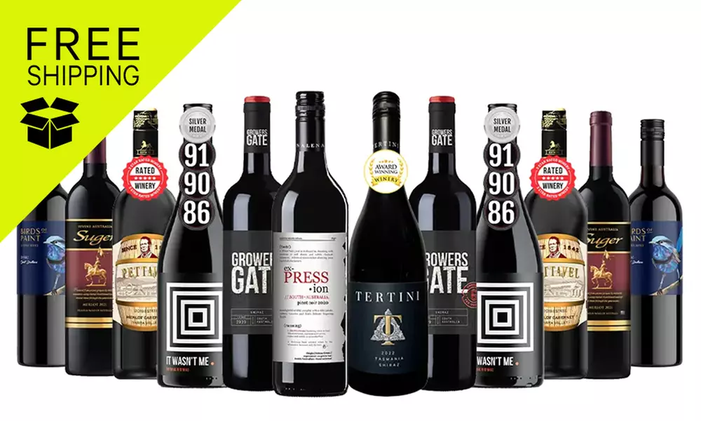 FREE SHIPPING: Connoisseurs Choice Super Premium Red Wines Mixed - 12 Bottles from Just Wines (Up to 69% Off) - Primary Image