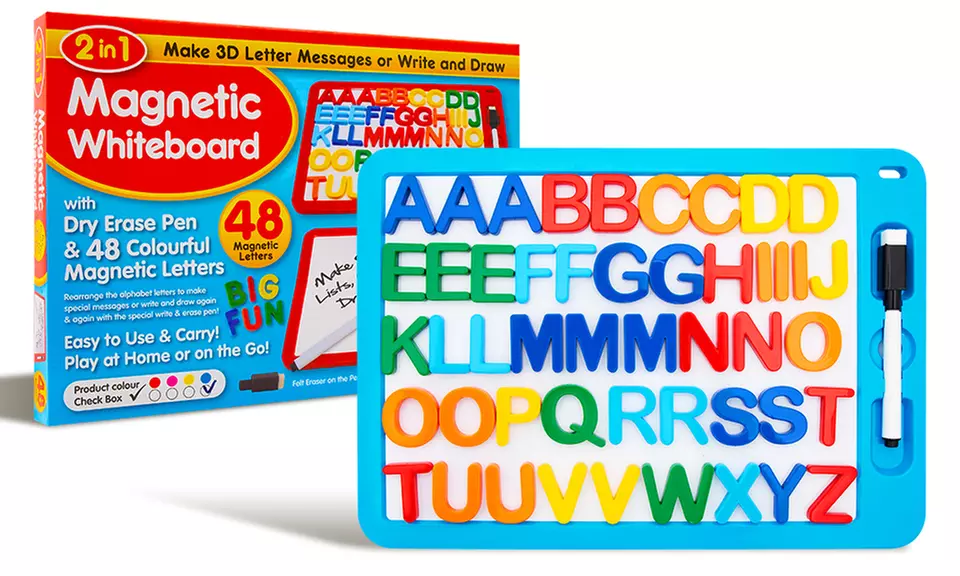 1 ou 2 tableaux de dessin magnétiques éducatifs 2 en 1 avec 48 lettres de la marque PMS - Second Medium