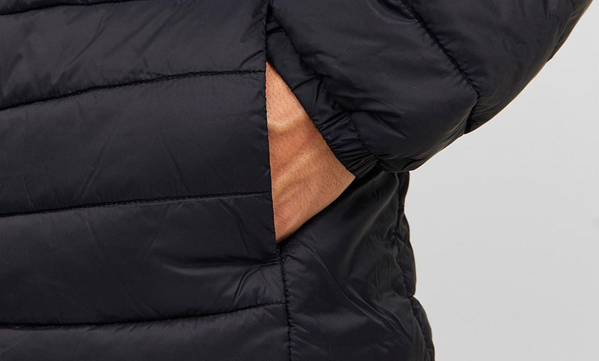 Image 6: Jack & Jones Men's Hooded Puffer Jacket Lightweight and Quilted Design