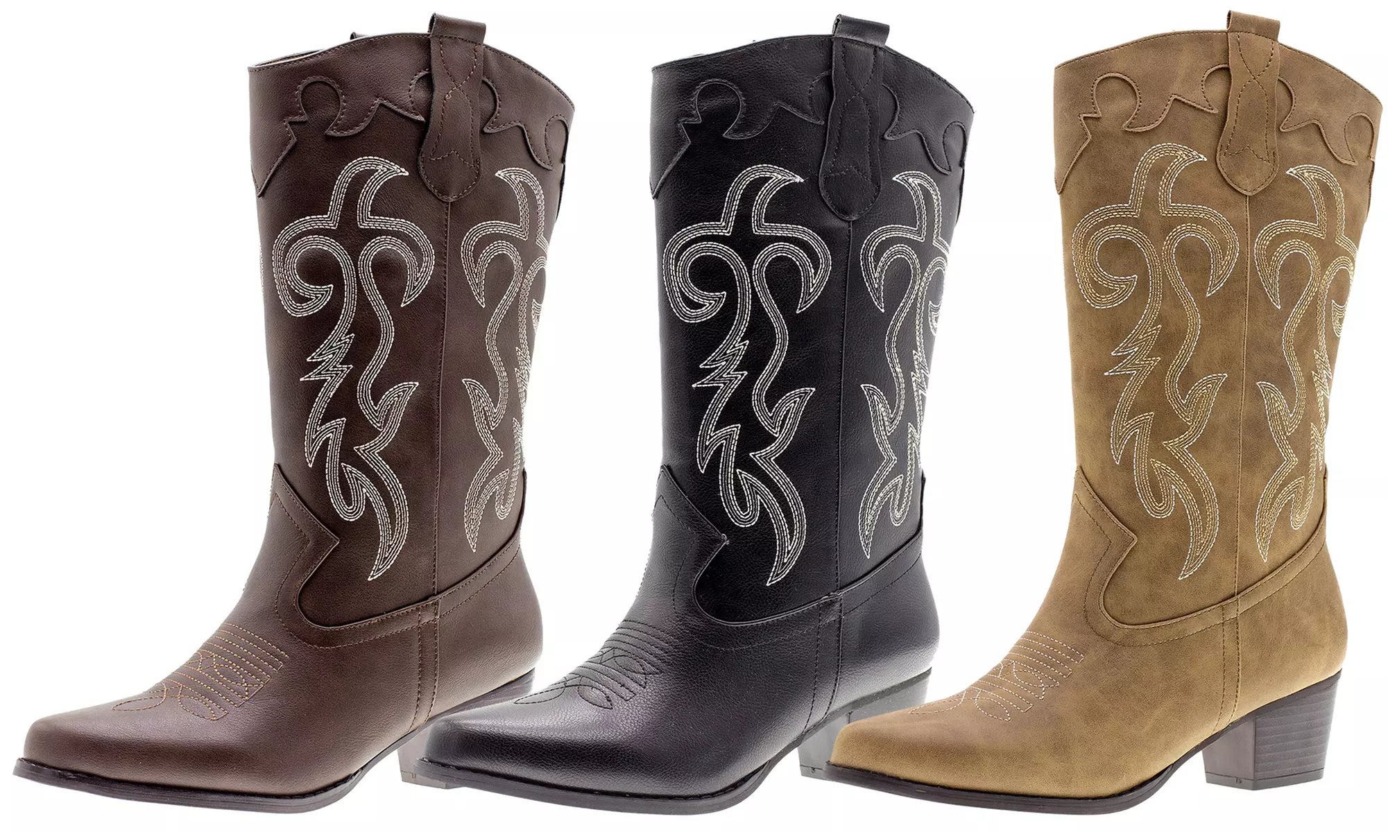 Canyon Trails Women's Classic Pointed Toe Embroidered Western Rodeo Cowboy Boots - Primary Image