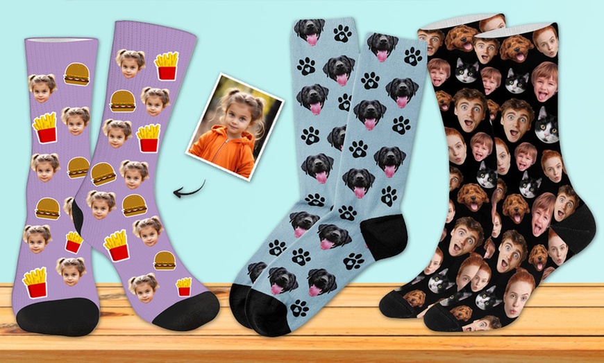 Image 8: Custom Photo Socks from Justyling — Perfect Gift  (Up to 83% Off)