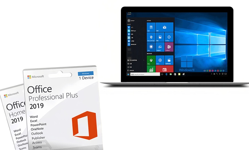 Image 2: 14inch Laptop PC With Windows 11 System and 2019 Office Software