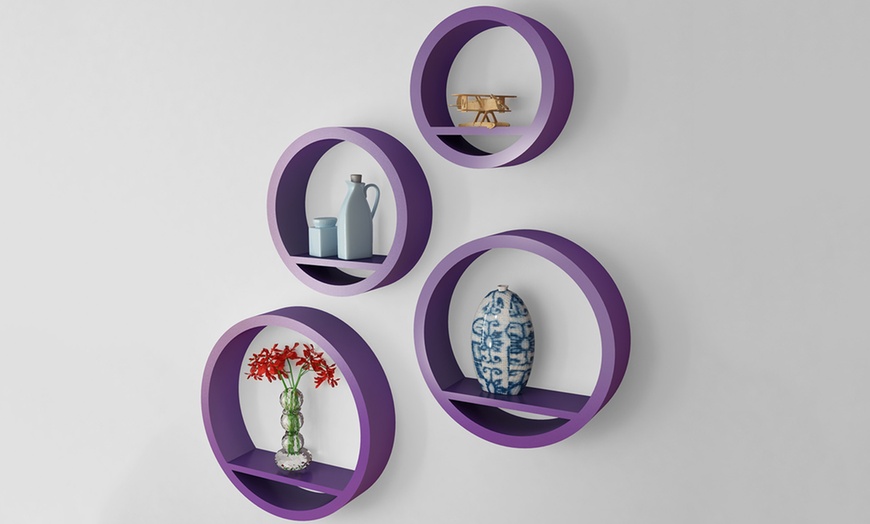 Image 4: Set of Four Round Floating Shelves