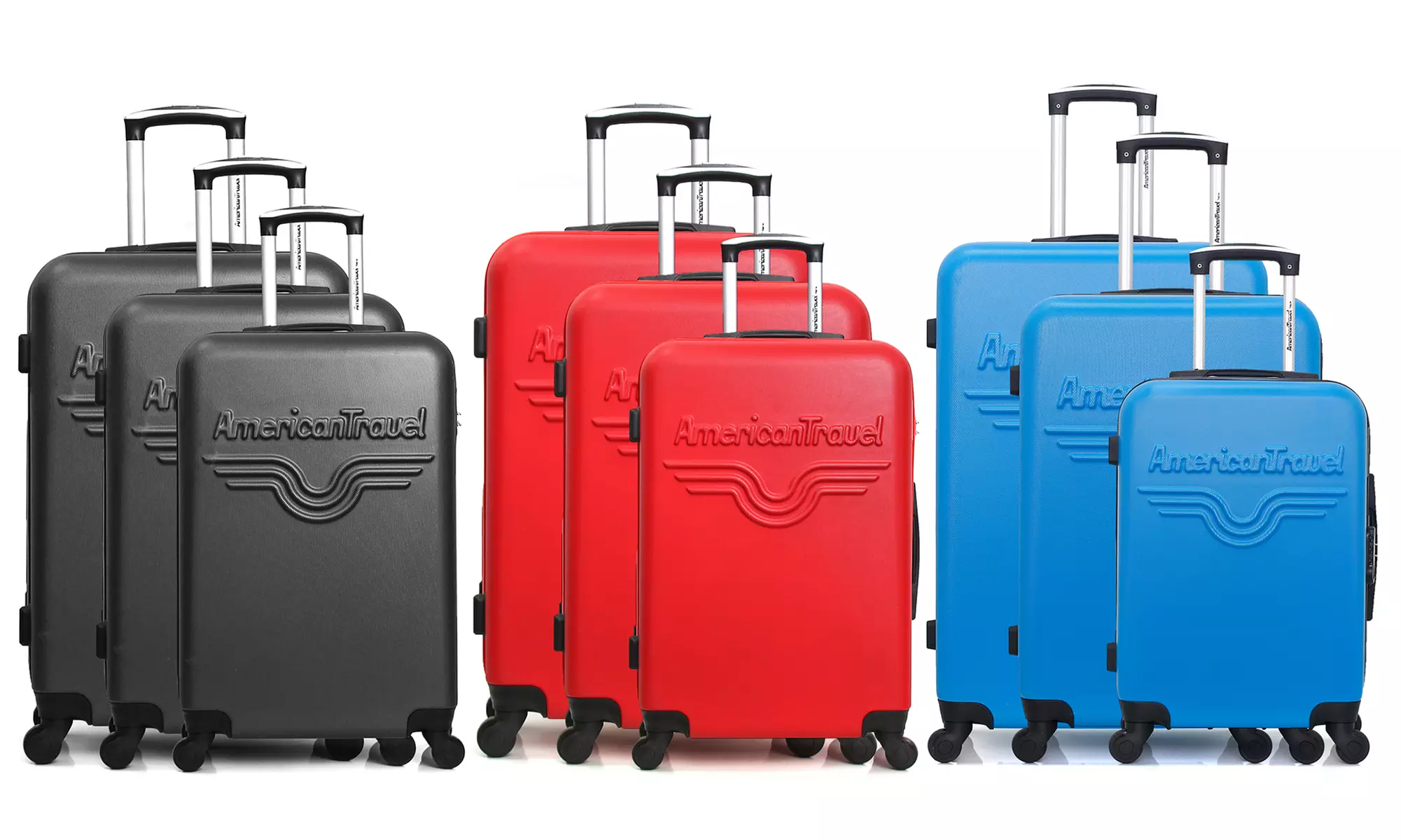 Set de 3 maletas Chelsea America Travel o maleta de cabina, fin de semana o formato grande - Primary Image