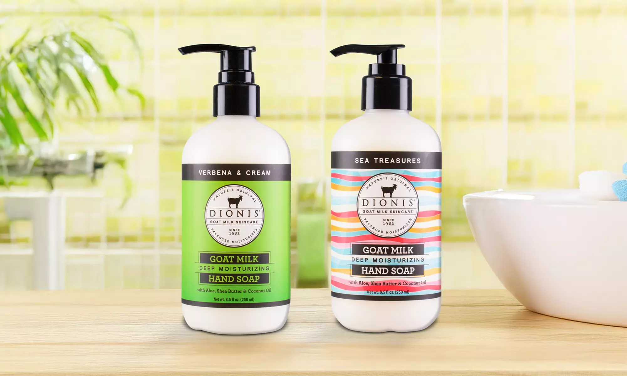 Dionis Goat Milk Hand Soap 8.5 oz. Verbena and Cream or Sea Treasures